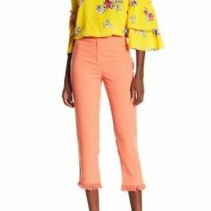 Rampage Coral Cropped pants with Fringe Size S
